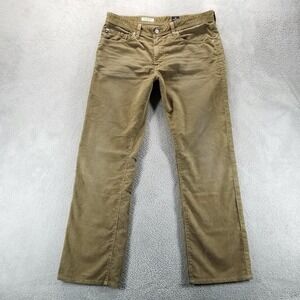 AG Pants Mens 34x30 Brown The Protege‎ Corduroy Straight Cords Stretch